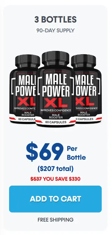 Male Power XL™ 3-bottle — 90 day supply $69/bottle free shipping